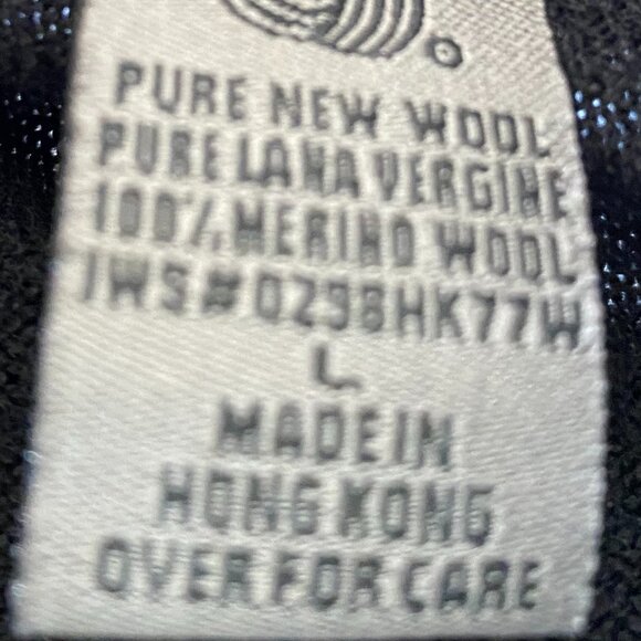 Men's Quarter-Zip Long-Sleeved Merino Wool Sweater, Large - Picture 4 of 9